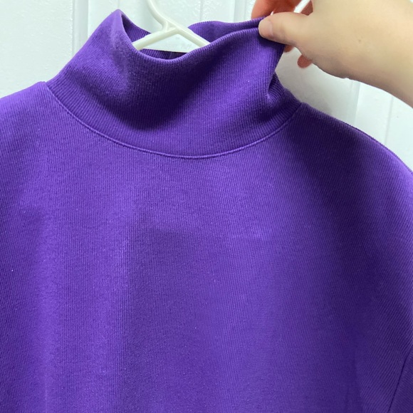 Vintage 80s Fitted Purple Sweater Size Small - Picture 2 of 5